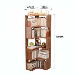 Kệ sách góc tường 5 tầng gỗ MDF cao cấp trang trí decor phòng hiện đại thương hiệu IGA - GP433 7
