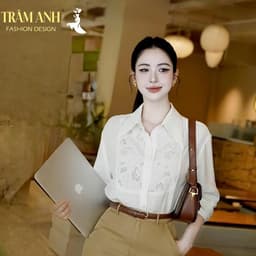 áo công sở nữ đẹp- tạo cảm giác thanh lịch, gọn gàng,thích hợp đi làm,gặp khách hàng hoặc đi cà phê. 5