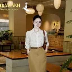áo công sở nữ đẹp- tạo cảm giác thanh lịch, gọn gàng,thích hợp đi làm,gặp khách hàng hoặc đi cà phê. 8