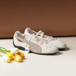 Giày Búp Bê Nữ Speedcat Ballet White AIpine Màu Trắng Kem Xám Clever Man Store 2