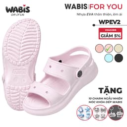 WABIS WPEV2 [Tặng Charm Ngẫu Nhiên] Dép Sục WABIS Đế cao 5CM Không Thấm Nước, Nhẹ, Êm Chân, Chống Trượt Đi Hằng Ngày 3