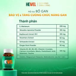 Viên Uống Thải Độc Gan Hewel Chính Hãng Hỗ Trợ Bổ Gan Và Tăng Cường Chức Năng Gan Hộp 30 Viên 2