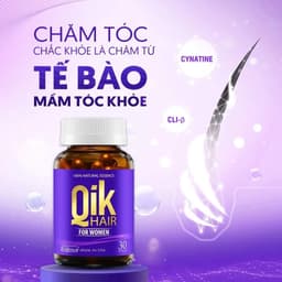 Viên Uống Qik Hair Kích Thích Mọc Tóc Cho Nữ Giúp Tóc Chắc Khỏe Chiết Xuất Từ Thiên Nhiên Chính Hãng 5
