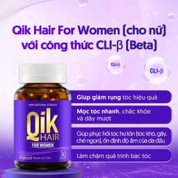 Viên Uống Qik Hair Kích Thích Mọc Tóc Cho Nữ Giúp Tóc Chắc Khỏe Chiết Xuất Từ Thiên Nhiên Chính Hãng 4
