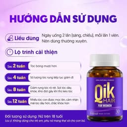 Viên Uống Qik Hair Kích Thích Mọc Tóc Cho Nữ Giúp Tóc Chắc Khỏe Chiết Xuất Từ Thiên Nhiên Chính Hãng 2