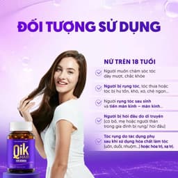 Viên Uống Qik Hair Kích Thích Mọc Tóc Cho Nữ Giúp Tóc Chắc Khỏe Chiết Xuất Từ Thiên Nhiên Chính Hãng 7
