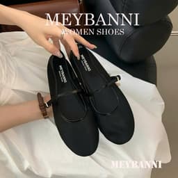 Giày Búp Bê  MEYBANNI Mũi Tròn Lưới Mỏng Thông Thoáng Phối Quai Ngang Khóa Cài Siêu Xinh-C550 4