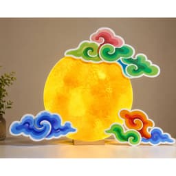 Set Trăng + 3 Mây Trang Trí Trung Thu 2026 Decor Backdrop Chụp Ảnh, Trang Trí Lớp Học, Cửa Hàng 2
