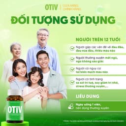 Viên Uống Bổ Não OTIV Ecogreen Giảm Đau Đầu, Mất Ngủ, Tăng Trí Nhớ & Hoạt Huyết Não 5