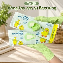 Găng tay cao su nhà bếp Beesurg loại dài 14inch - Túi 20 Cái găng tay không thấm nước vệ sinh nhà bếp rửa chén đa năng 1