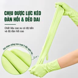 Găng tay cao su nhà bếp Beesurg loại dài 14inch - Túi 20 Cái găng tay không thấm nước vệ sinh nhà bếp rửa chén đa năng 3
