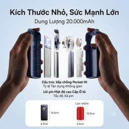 Pin Dự Phòng Baseus EnerCore CR11 67w 20.000 mah Tích Hợp Cáp Sạc Dây Rút Gọn Sạc Nhanh - Hàng Chính Hãng 2