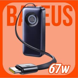 Pin Dự Phòng Baseus EnerCore CR11 67w 20.000 mah Tích Hợp Cáp Sạc Dây Rút Gọn Sạc Nhanh - Hàng Chính Hãng 1