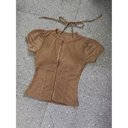 Áo Lưới Sheer Xuyên Thấu Phối Bra Phong Cách Y2K Quyến Rũ 7
