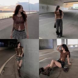 Áo Lưới Sheer Xuyên Thấu Phối Bra Phong Cách Y2K Quyến Rũ 8