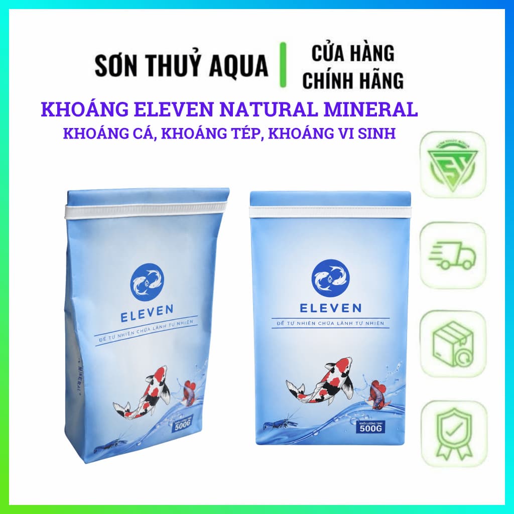Khoáng Eleven Natural Mineral, khoáng cho cá cảnh, tép cảnh, khoáng vi sinh, khoáng Cá Koi