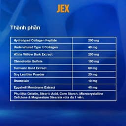 [Hộp 60v] Viên Uống Giảm Đau Xương Khớp JEX Ecogreen Tái Tạo Sụn Khớp 2