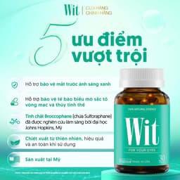 [Hộp 30v] Viên Uống Bổ Mắt WIT Ecogreen Giảm Mỏi Mắt, Tăng Cường Thị Lực Mắt Cho Bé Và Người Lớn 5