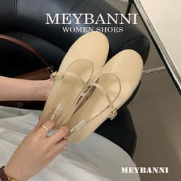 Giày Búp Bê  MEYBANNI Mũi Tròn Lưới Mỏng Thông Thoáng Phối Quai Ngang Khóa Cài Siêu Xinh-C550 8