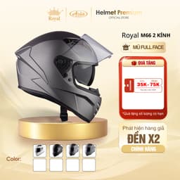 [FULLFACE NEW 2026] Mũ Bảo Hiểm Fullface Royal M66 2 Kính Chính Hãng Nhựa ABS Cao Cấp Fullface Phượt 1