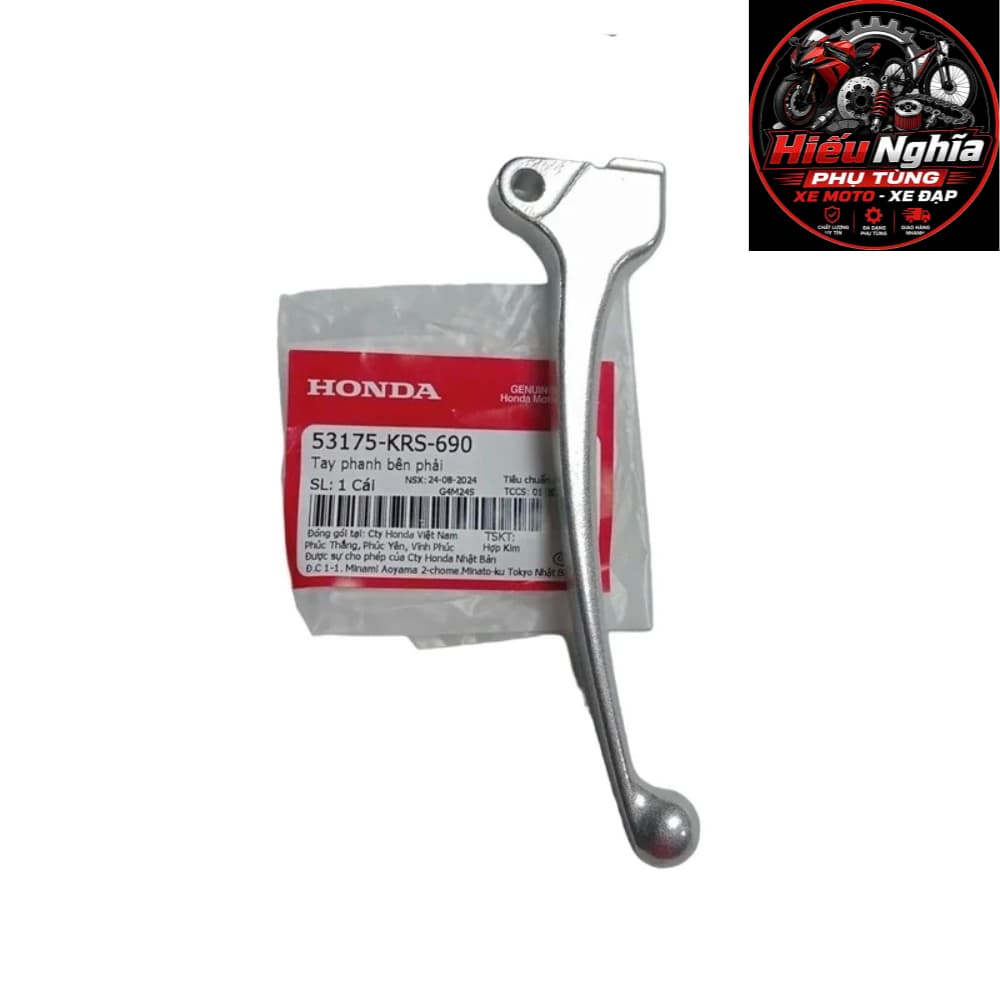 Tay Phanh (Tay Thắng) Phải Honda Chính Hãng (53175-KRS-690) - Xe Wave Alpha 2009-2016, Wave 100