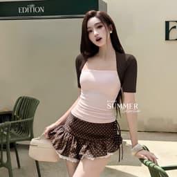 [MỞ BÁN] Áo Thun Nữ Cúp Ngực Tay Lỡ Phối Màu Ôm Body Chất Thun Mịn Co Giãn 4 Chiều Mềm Mịn Hot Trend BYJANE 218 - 228 4