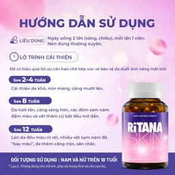 Chai 60v – Viên Uống Trắng Da Ritana Ecogreen Glutathione, Mờ Nám, Chống Nắng 4