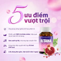 Chai 60v – Viên Uống Trắng Da Ritana Ecogreen Glutathione, Mờ Nám, Chống Nắng 6