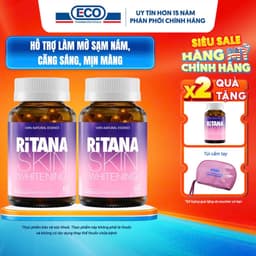 Chai 60v – Viên Uống Trắng Da Ritana Ecogreen Glutathione, Mờ Nám, Chống Nắng 1