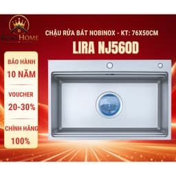 CHẬU RỬA BÁT 1 HỐ NOBINOX LIRA NJ560D | Hàng chính hãng BH 10 NĂM 1