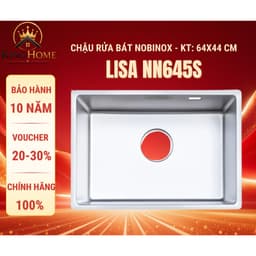 CHẬU RỬA BÁT 1 HỐ NOBINOX LISA NN645S | KT 64 X 44CM Hàng chính hãng 1