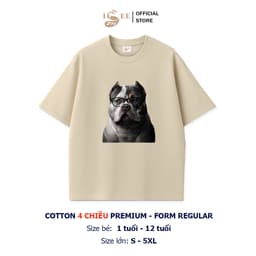 [DEAL MỞ BÁN] Áo thun gia đình Unisex ISEE VN form rộng CHÓ NGỘ NGHĨNH, cotton 4 chiều Premium thoáng mát 7