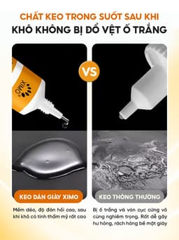 Keo dán giày thể thao siêu dính dùng nhiệt trong suốt không tổn thương da XIMO KDG06 12