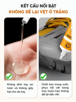 Keo dán giày thể thao siêu dính dùng nhiệt trong suốt không tổn thương da XIMO KDG06 11