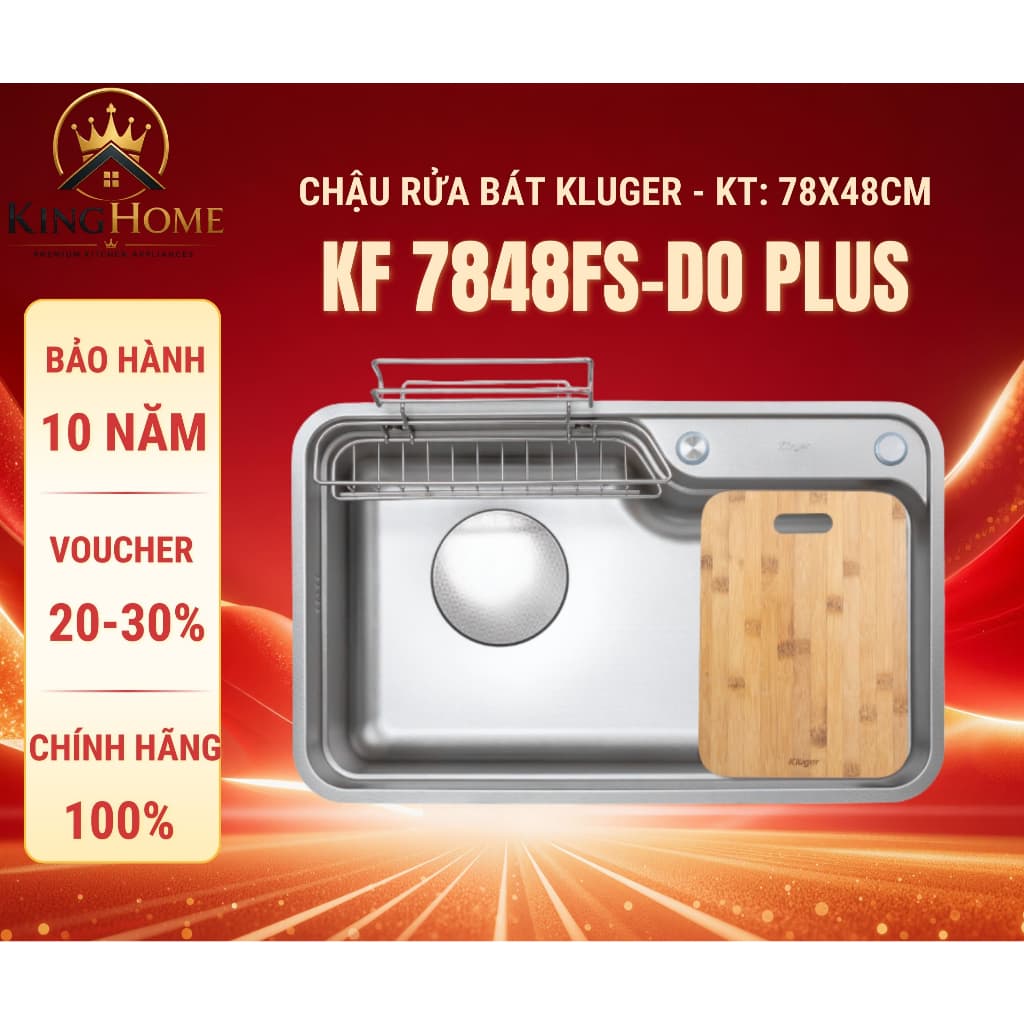 Chậu rửa bát Kluger KF7848FS-DO Plus phiên bản 2026 | Hàng chính hãng