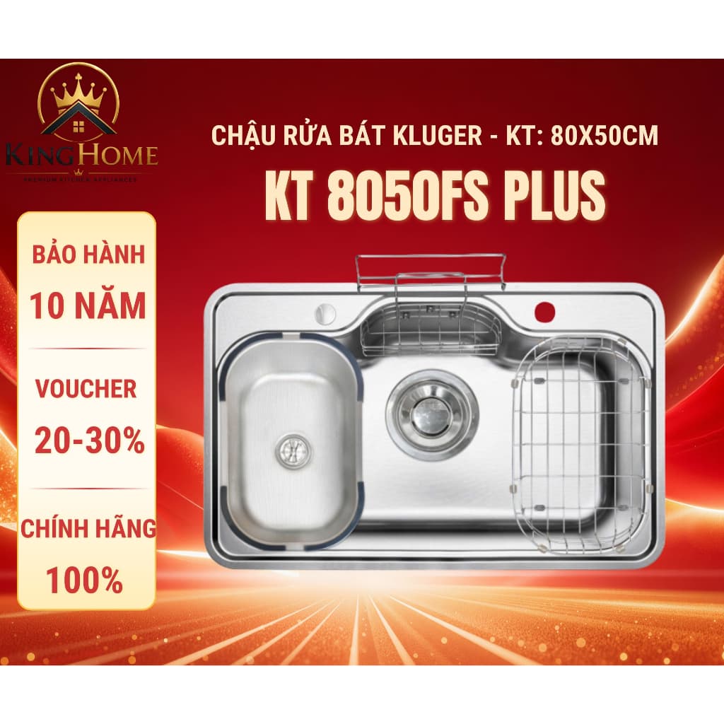 Chậu rửa bát Kluger KT8050FS Plus | Hàng chính hãng Hàng chính hãng
