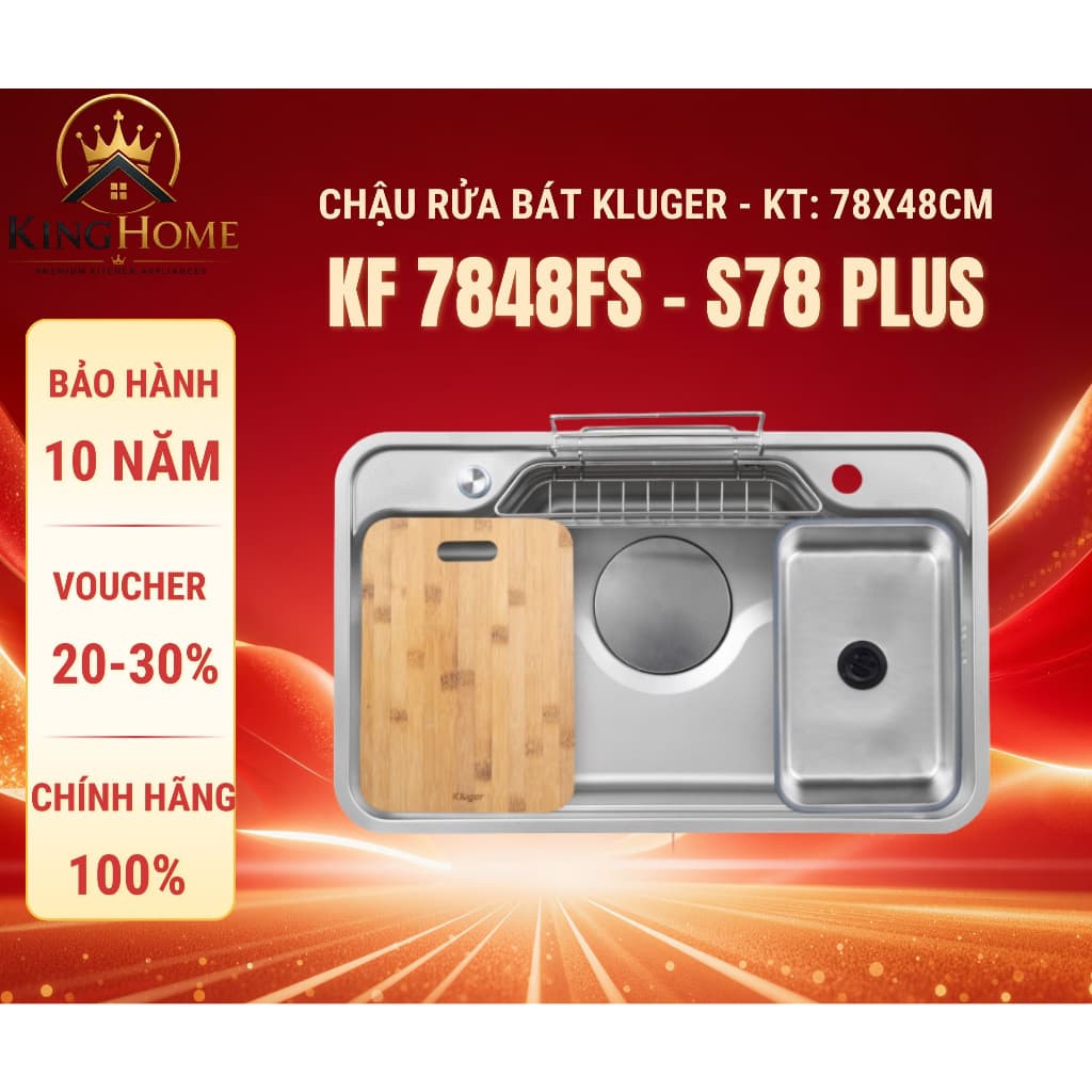Chậu rửa bát Kluger KF7848FS – S78 Plus | Hàng chính hãng