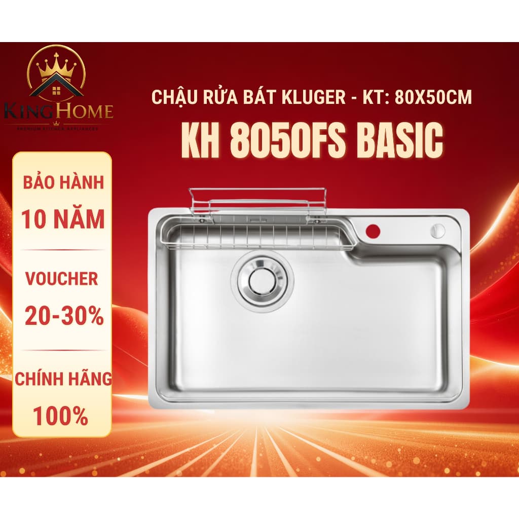 Chậu rửa bát Kluger KH8050FS Basic | Hàng chính hãng Hàng chính hãng