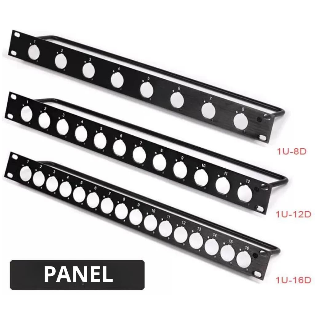 Thanh Panel Chia Jack 8 Lỗ và 12 Lỗ, 16 Lỗ gắn jack loa, lắp tủ máy âm thanh. Hàng China