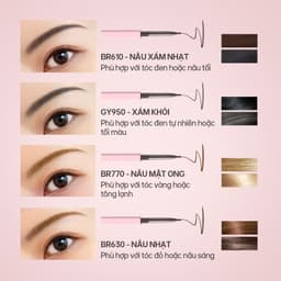 Chì Kẻ Lông Mày Sắc Nét Za Hai Đầu Lâu Trôi Detail-Stroking Precision Eyebrow Liner 0.1g 5