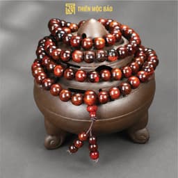 Vòng Gỗ Trắc Đỏ Đen 108 Hạt 6/8mm, Đanh Nặng, Sắc Đỏ Đen Tùy Phôi, Tràng Niệm Phật | Vua Vòng Gỗ 8