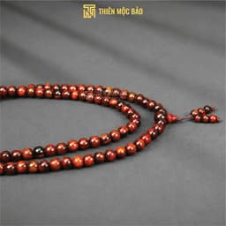 Vòng Gỗ Trắc Đỏ Đen 108 Hạt 6/8mm, Đanh Nặng, Sắc Đỏ Đen Tùy Phôi, Tràng Niệm Phật | Vua Vòng Gỗ 3