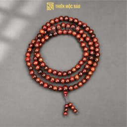Vòng Gỗ Trắc Đỏ Đen 108 Hạt 6/8mm, Đanh Nặng, Sắc Đỏ Đen Tùy Phôi, Tràng Niệm Phật | Vua Vòng Gỗ 7