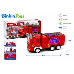 Xe cứu hoả đồ chơi chạy pin , có đèn ,nhạc xe cứu hoả , mô phỏng âm thanh sống động chân thực ( Tặng kèm pin ) 6