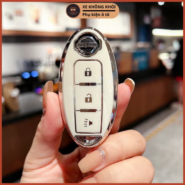 Ốp Chìa Khóa Xe Nissan Smartkey 3 Nút TPU Dành Cho Navara, Almera, Kicks, X-Trail, Terra,... KeyChill