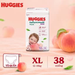 [KÈM QUÀ] Tã/ Bỉm Huggies Naturemade Peach Đào, làm dịu da an toàn, khô thoáng,thấm hút tốt, đủ size M58/L44/XL38/XXL26 6