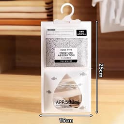 Túi Hút Ẩm Treo Tủ Quần Áo Hook Type 500ml - Chống Ẩm Mốc, Khử Mùi Vượt Trội Thiết kế 2Ngăn,Móc Treo 2