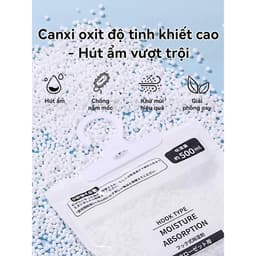 Túi Hút Ẩm Treo Tủ Quần Áo Hook Type 500ml - Chống Ẩm Mốc, Khử Mùi Vượt Trội Thiết kế 2Ngăn,Móc Treo 3