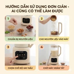 Máy Làm Sữa Hạt Đa Năng OSTMAPS bản Tiếng Việt 5