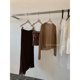 𝐩𝐡𝐢𝐞𝐧 𝐘𝐉𝐈𝐀 | 2372 Set Áo 2 Dây Ren Kèm Khoác Mix Chân Váy Dài 4